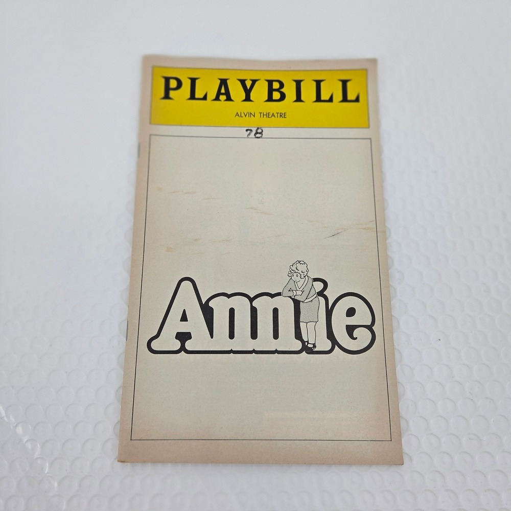 Annie Broadway Playbill Alvin Theatre February 1978 Musical Program Vintage